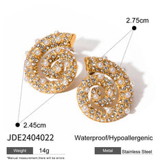 EXQUISITE STATEMENT THREAD SHAPED PEARL EARRINGS_CWAJE1884