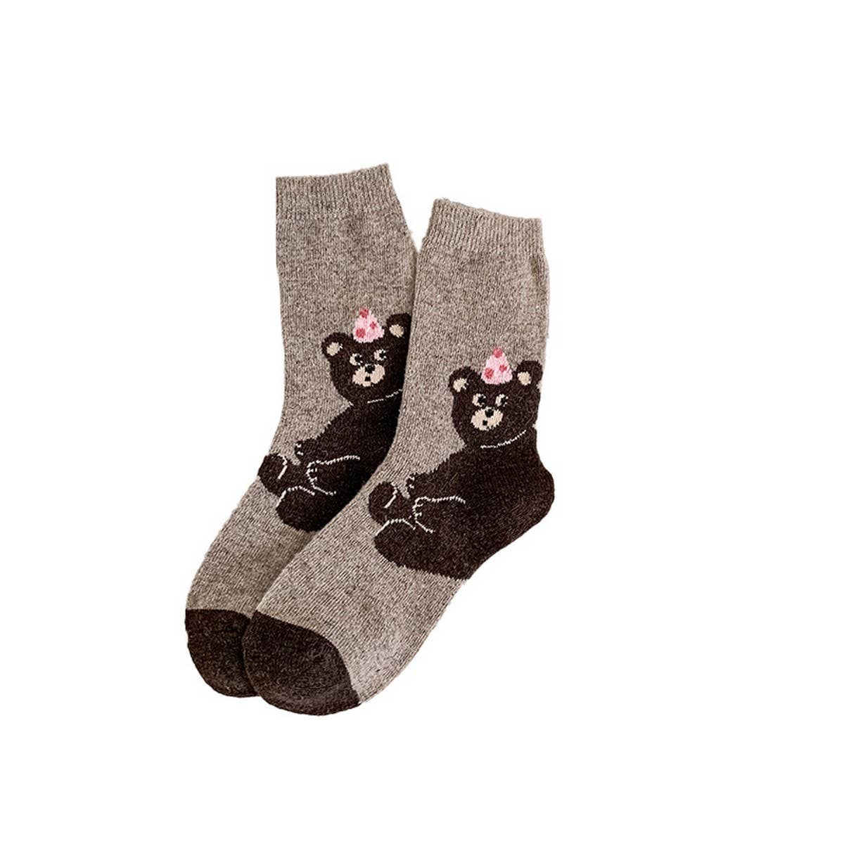 Cute Cartoon Wool Slouchy Crew Socks Women_Cwms03357
