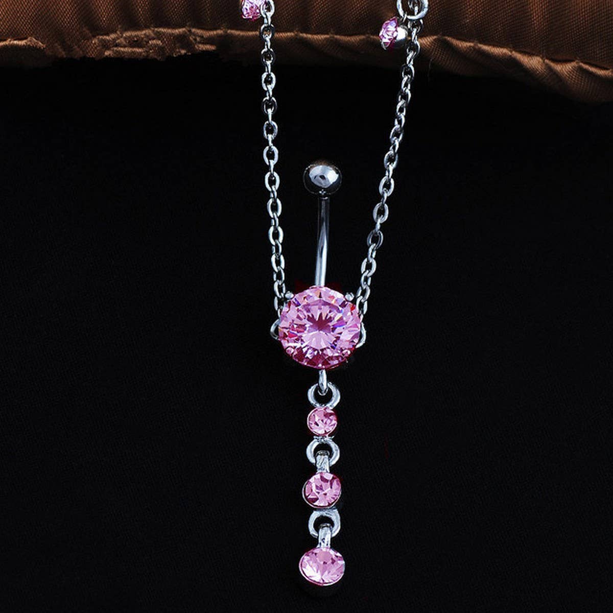 CZ TASSEL ADJUSTABLE WAIST CHAIN BODY JEWELRY_CWMM9383