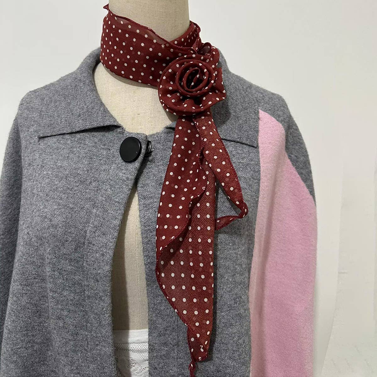 Floral Print Slim Scarf For Women_Cwasc03970