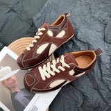 RETRO COLORBLOCK SNEAKERS IN WINE RED STYLE_CWSHF0168