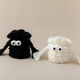 BLACK AND WHITE CARTOON CUTE HOME LADIES SOCKS_CWMS0775