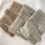 Avocado Green Wool Cable Knit Winter Scarf_Cwasc03813