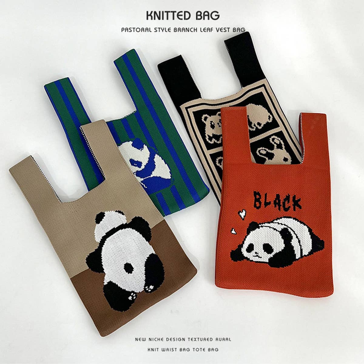 Cartoon Animal Series Knitted Handbag_Cwab2372