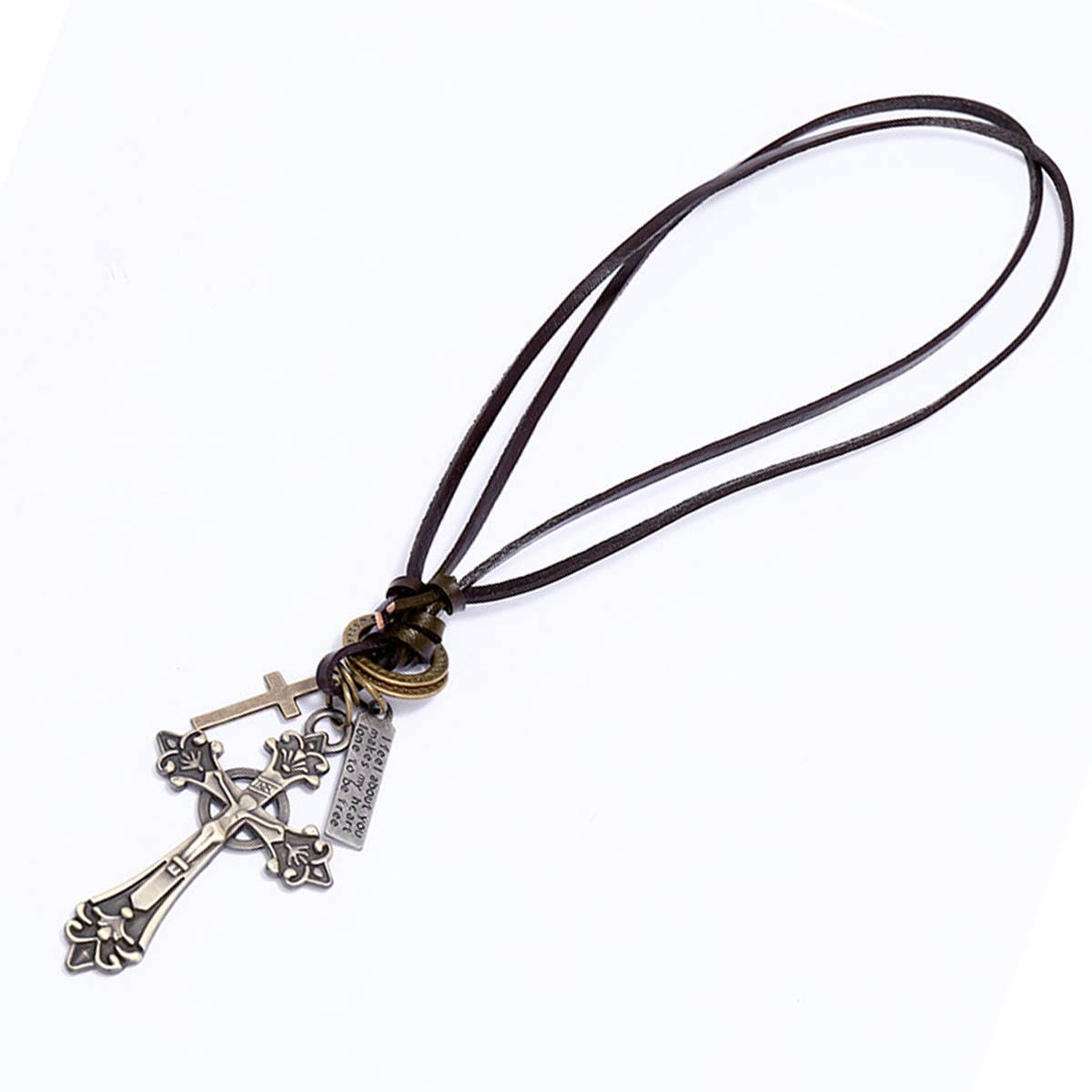 RETRO ADJUSTABLE CROSS PENDANT NECKLACES_CWAJE0498