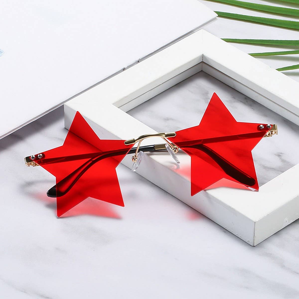 FIVE POINTED STAR SUNGLASSES FRAMELESS SUNGLASSES_CWASG0721