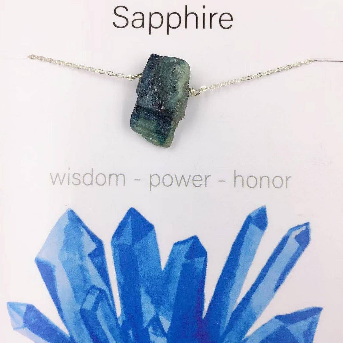 NATURAL CRYSTAL PENDANT NECKLACE WITH CARD_CWAJE1052