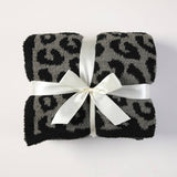 KNITTED LEOPARD PRINT LIGHTWEIGHT SOFA BLANKET_CWMM0213
