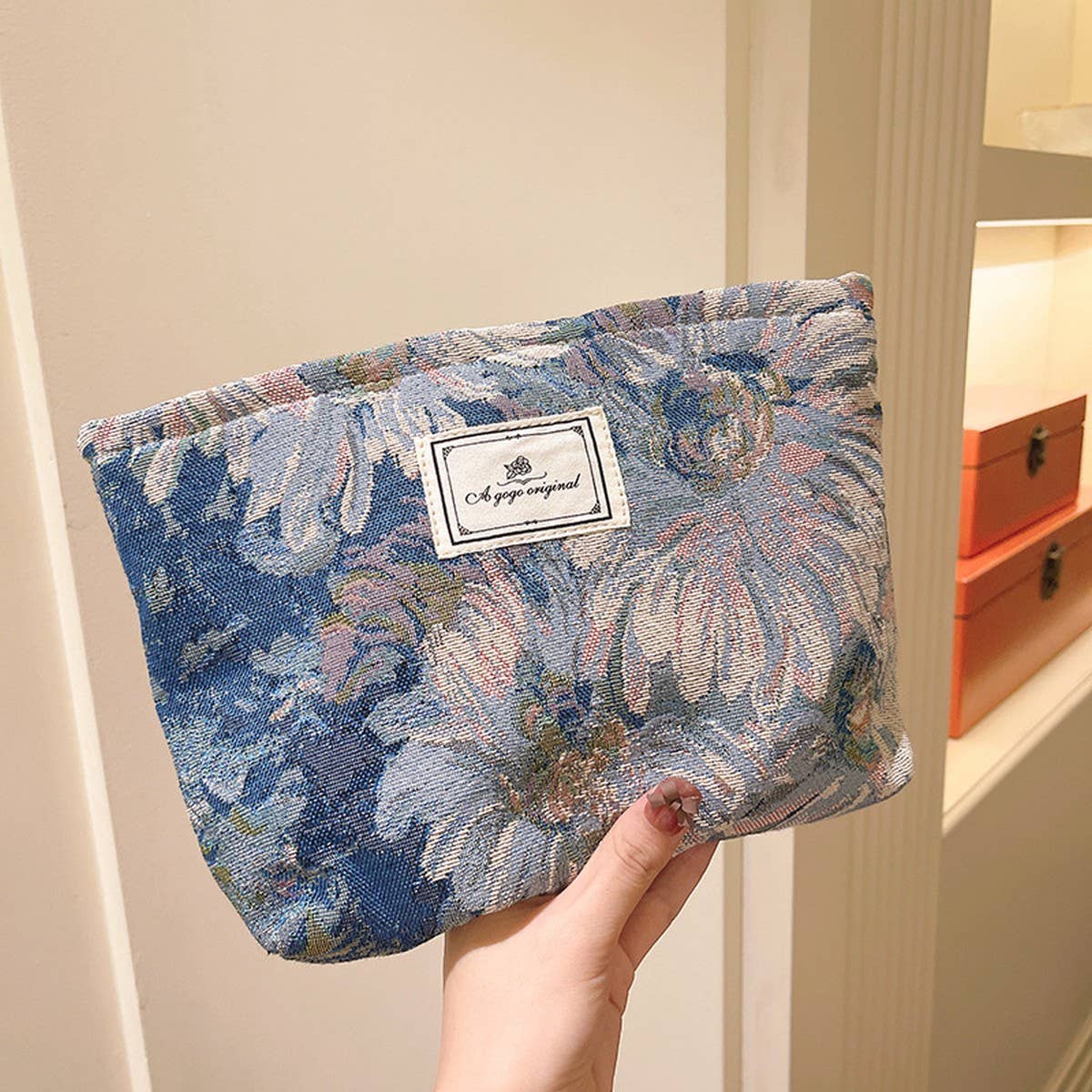 Vintage Oil Painting Makeup Bag Large Travel Tote_Cuab00661