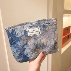 Vintage Oil Painting Makeup Bag Large Travel Tote_Cuab00661
