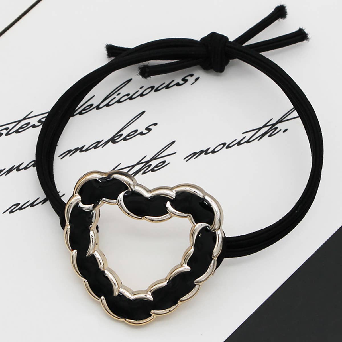 SIMPLE BEADED HAIR TIED WITH RUBBER BANDS HAIR TIE_CWAHA0510