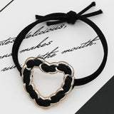 SIMPLE BEADED HAIR TIED WITH RUBBER BANDS HAIR TIE_CWAHA0510