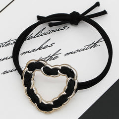 SIMPLE BEADED HAIR TIED WITH RUBBER BANDS HAIR TIE_CWAHA0510