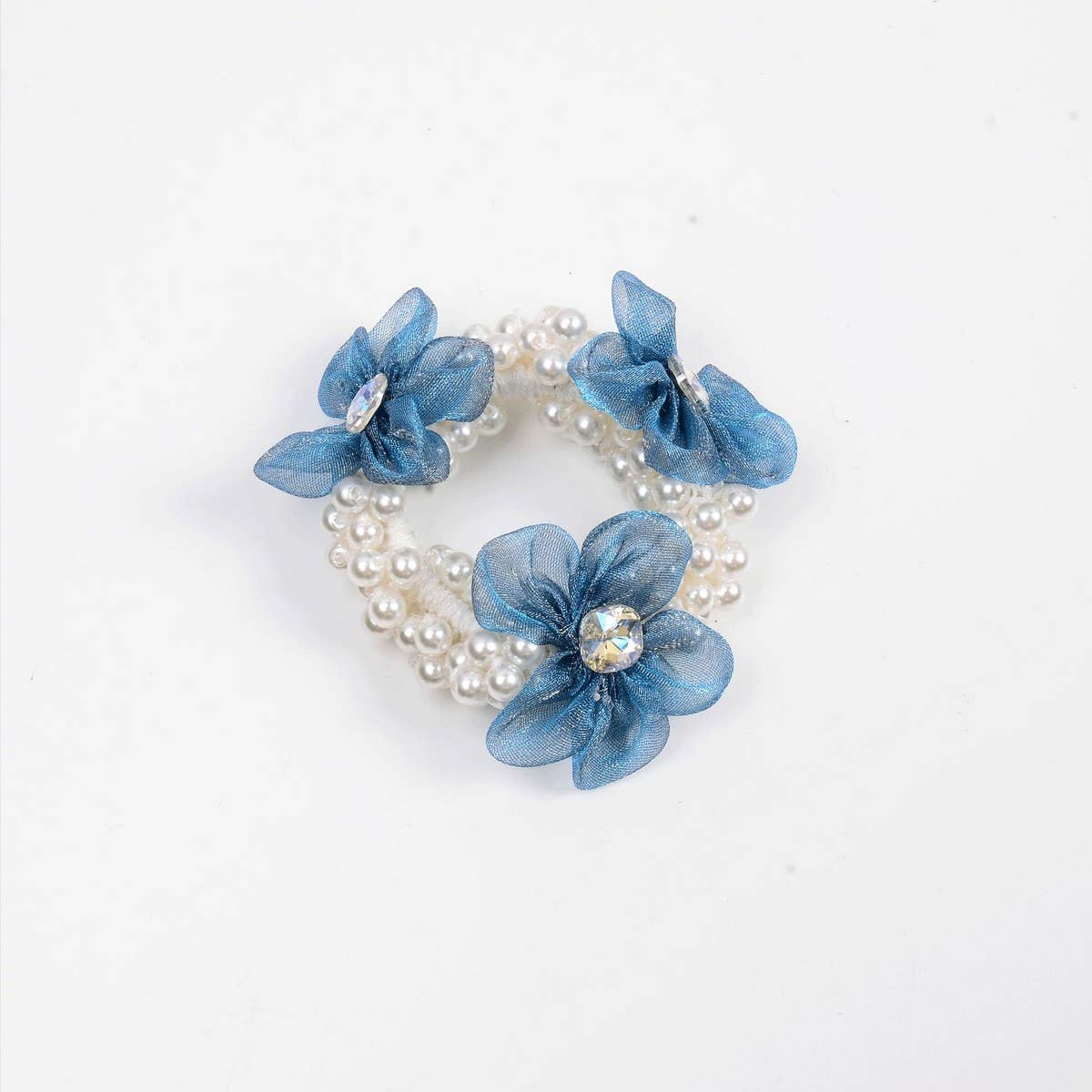 ELEGANT PEARL ORGANZA HAIR TIE FOR WOMEN_CWAHA6870