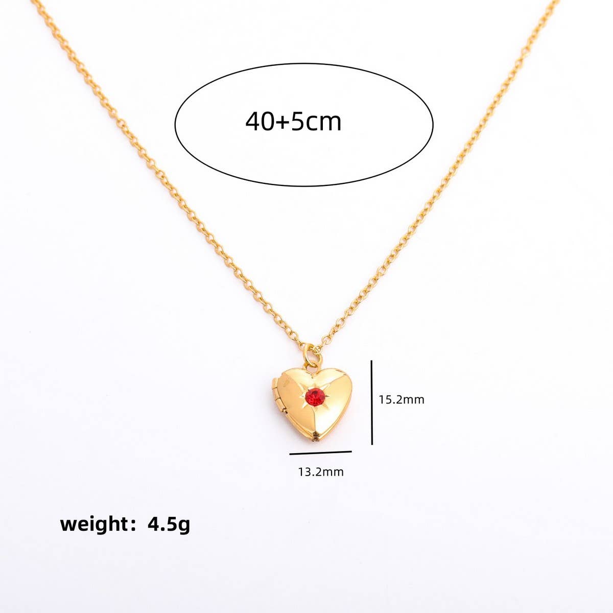 NEW DECEMBER BIRTHSTONE HEART NECKLACE_CWMM3754