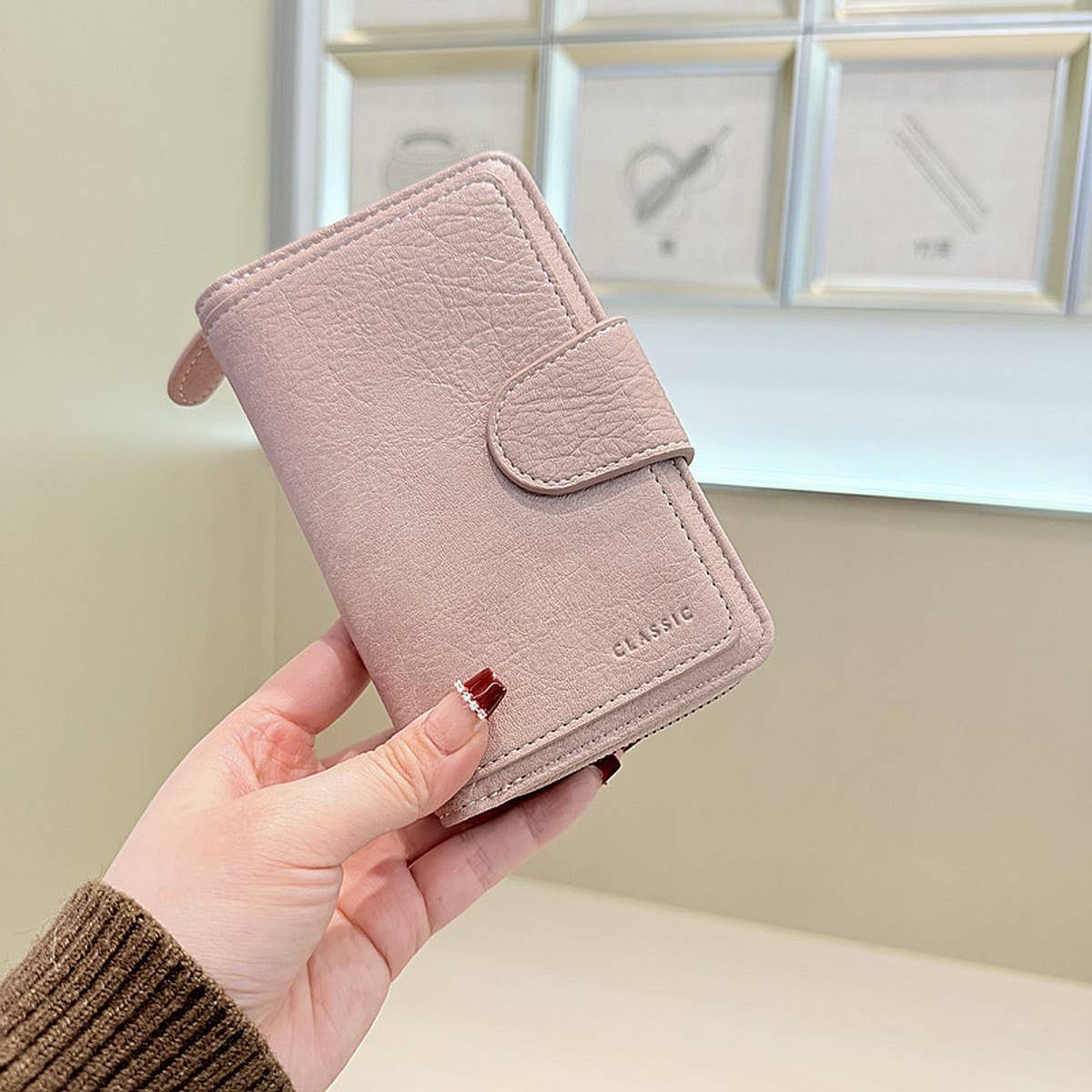 New Forest Style Retro Vertical Zipper Wallet_Cwab06250