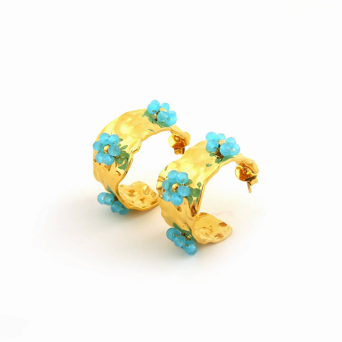 MINIMALIST FLORAL 18K STAINLESS STEEL EARRINGS_CWMM8896