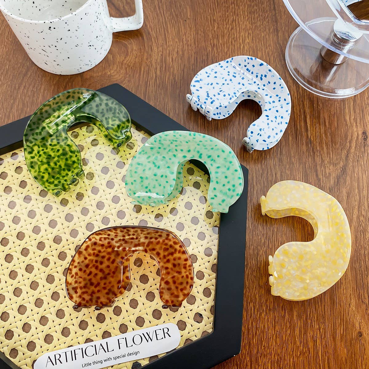 ELEGANT ACETATE HAIR CLAW BACK BUN SHARK CLIP_CWAHA1594