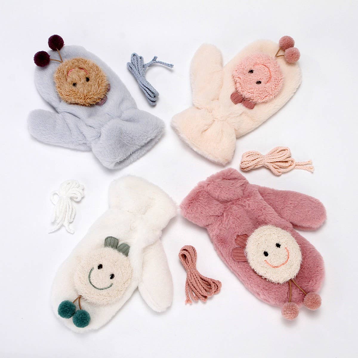 CUTE WINTER PLUSH AND THICKENED RABBIT FUR GLOVES_CWAG0267