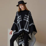 SOLID COLOR STRIPED WARM VERSATILE SHAWL SCARF_CWASC2162