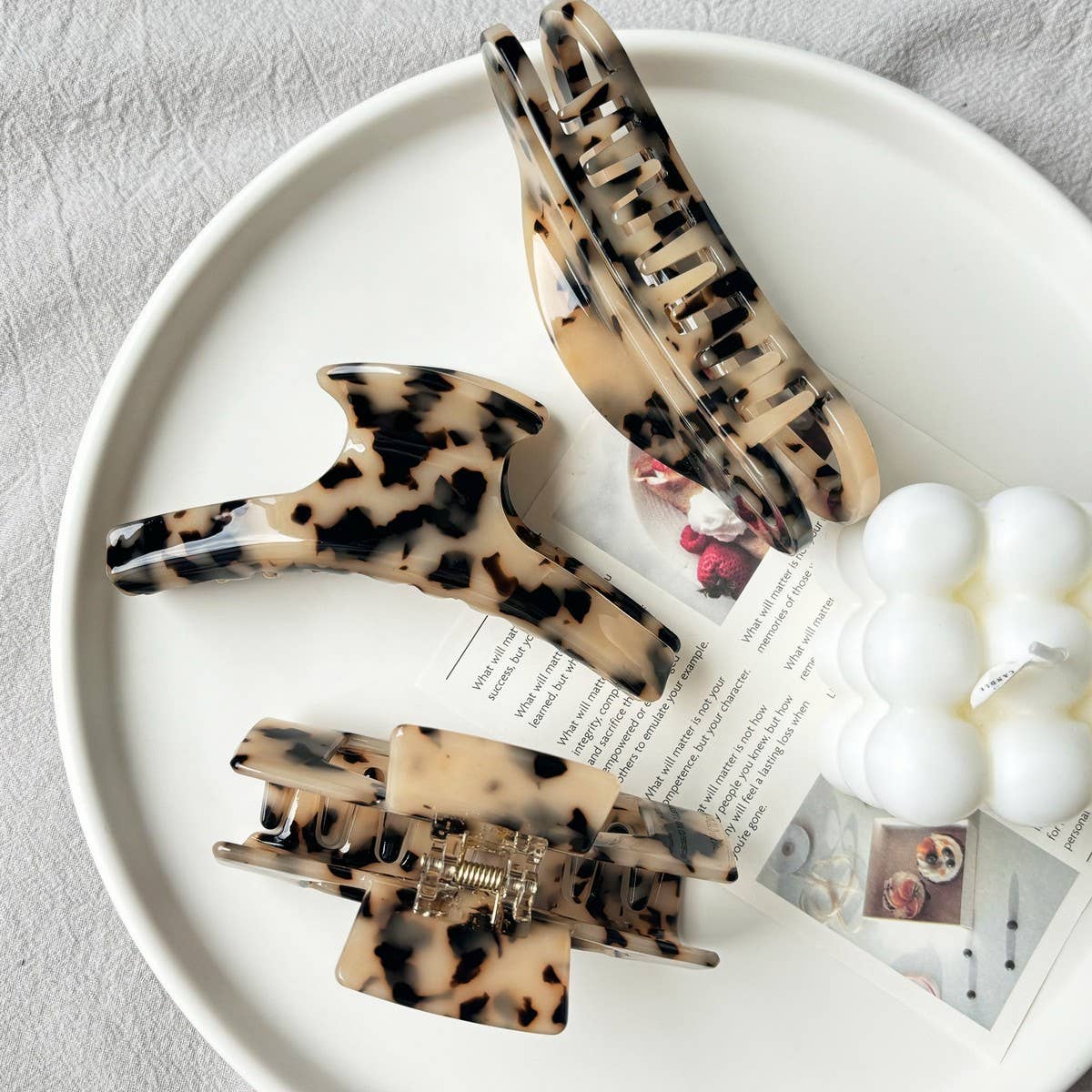 Elegant Leopard Acetate Hair Clip ? Large_Cwaha07258