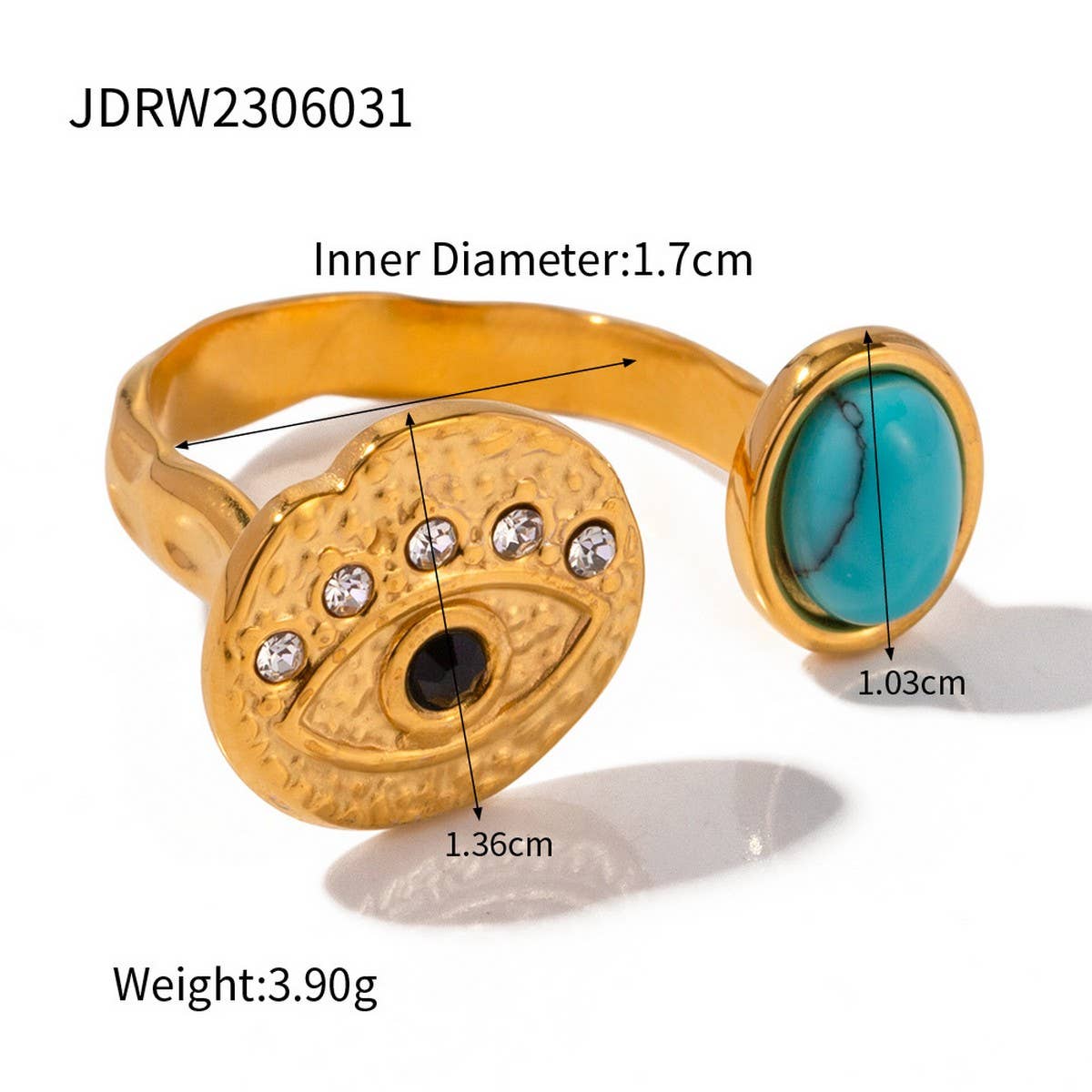 RETRO NICHE HIGH END OPEN RING_CWAJE1381