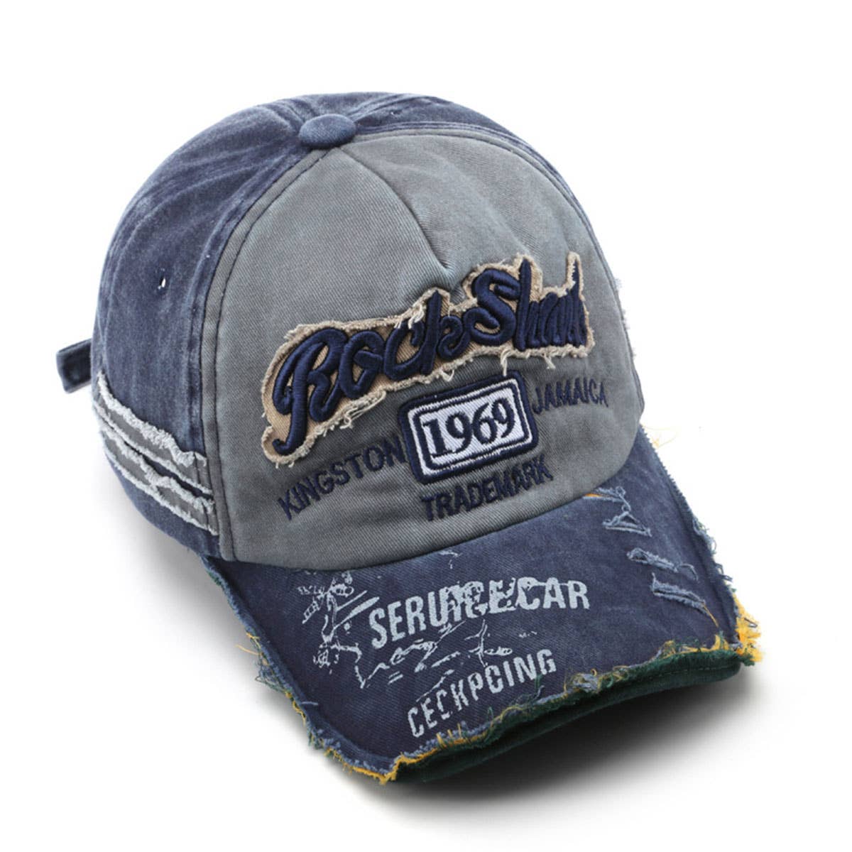 Vintage 1969 Distressed Embroidered Baseball Cap Cwah1259