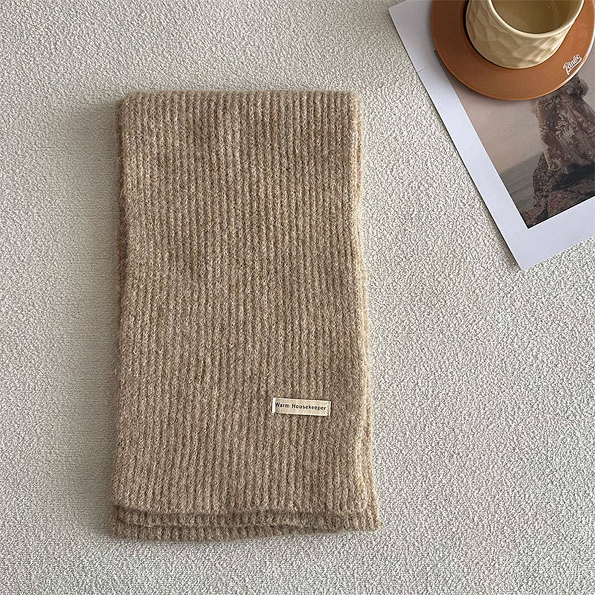 Winter Solid Wool Blend Scarf Soft And Versatile_Cwasc2286