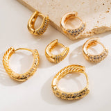 OVAL MICRO GOLD PLATED COPPER HOOP EARRINGS_CWMM8523