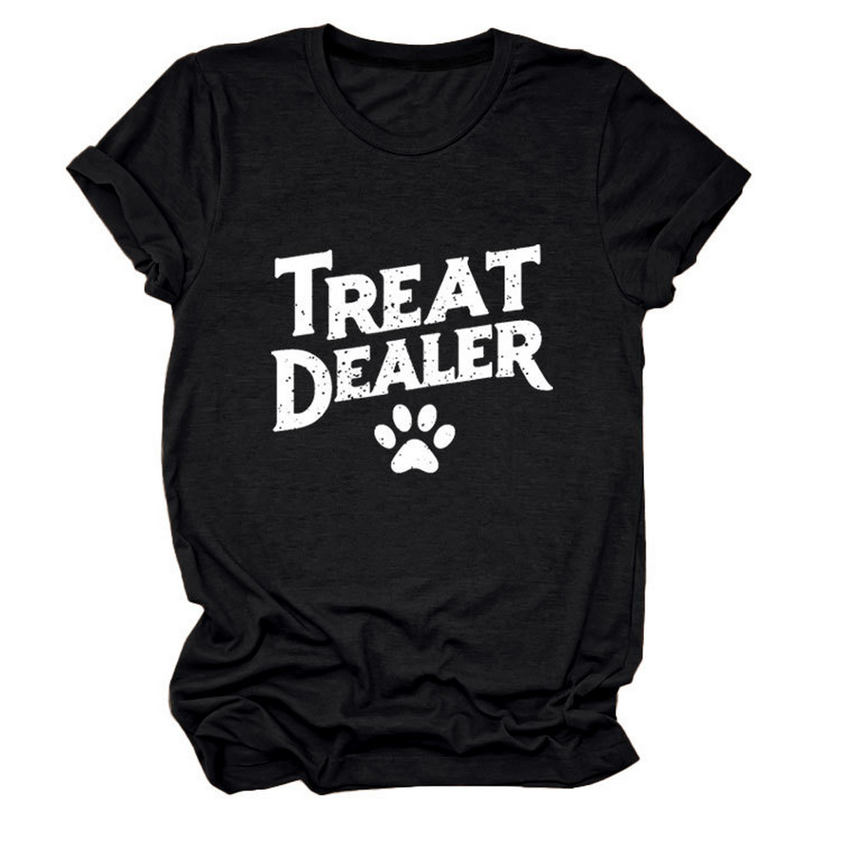 STYLISH CREW NECK SHORT SLEEVE TEE FOR WOMEN_CWDSD8365