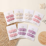 FIVE PETAL FLOWER HAIR CLIPS FOR KIDS HANDMADE_CWAHA6724