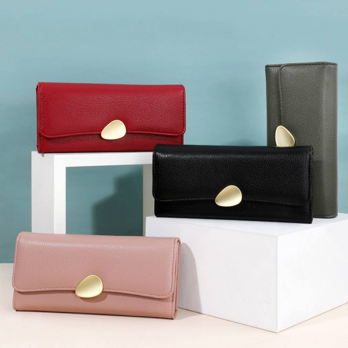 CLASSIC LITCHI PATTERN HASP WALLET_CWAB1651