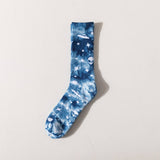 Universe Printed Tie Dyed Fashion Crew Socks_Cwms123