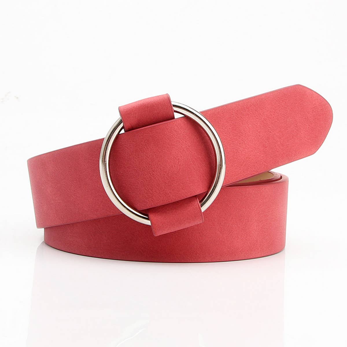 Cwabe0942_Round Buckle Needle-Free Freely Adjustable Belt