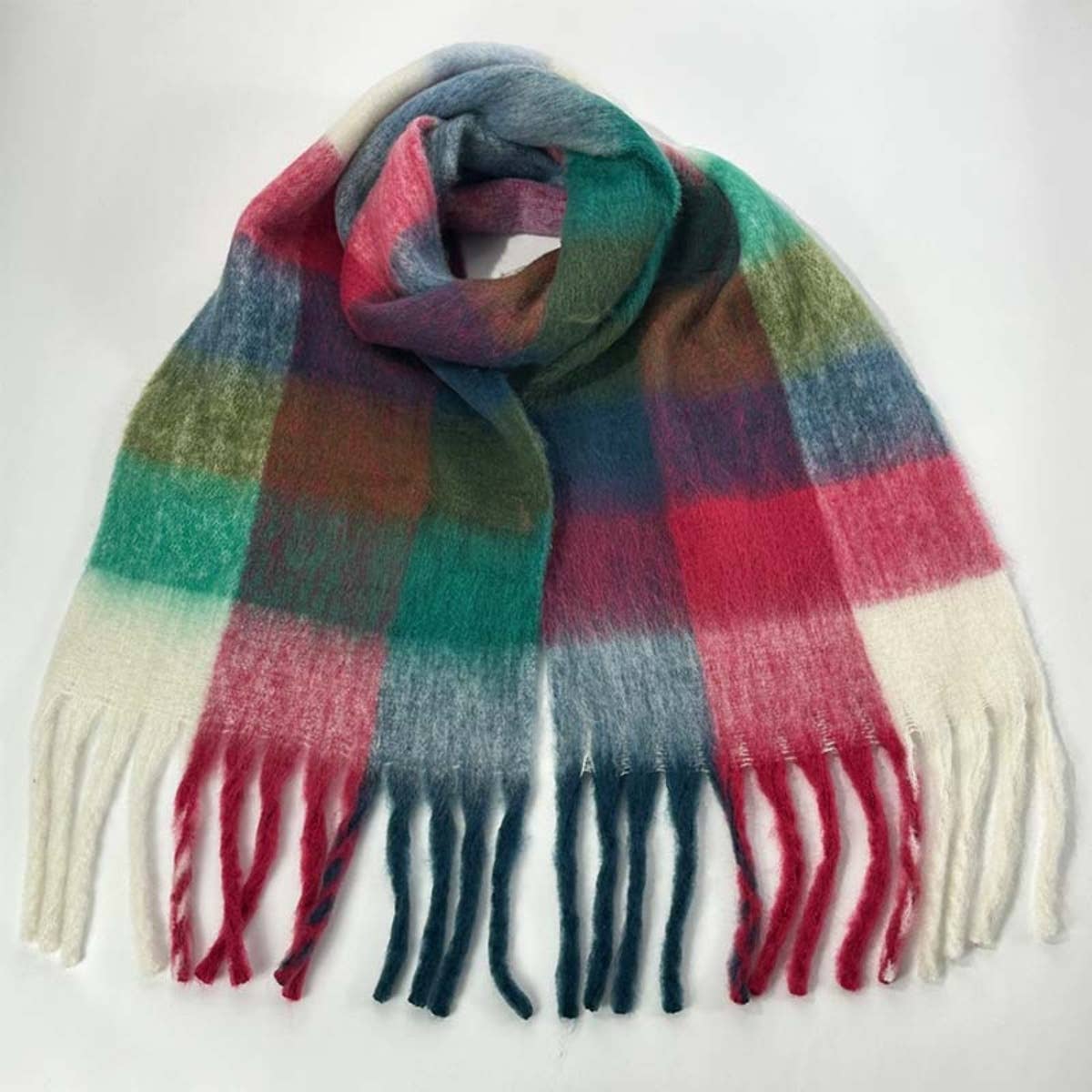 Cwasc1578_Winter Plaid Thickened Warm Scarf Shawl