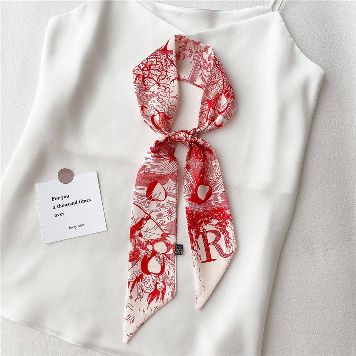 LETTER CREATIVE DOUBLE LAYER HAIRBAND HEAD SCARF_CWASC1525