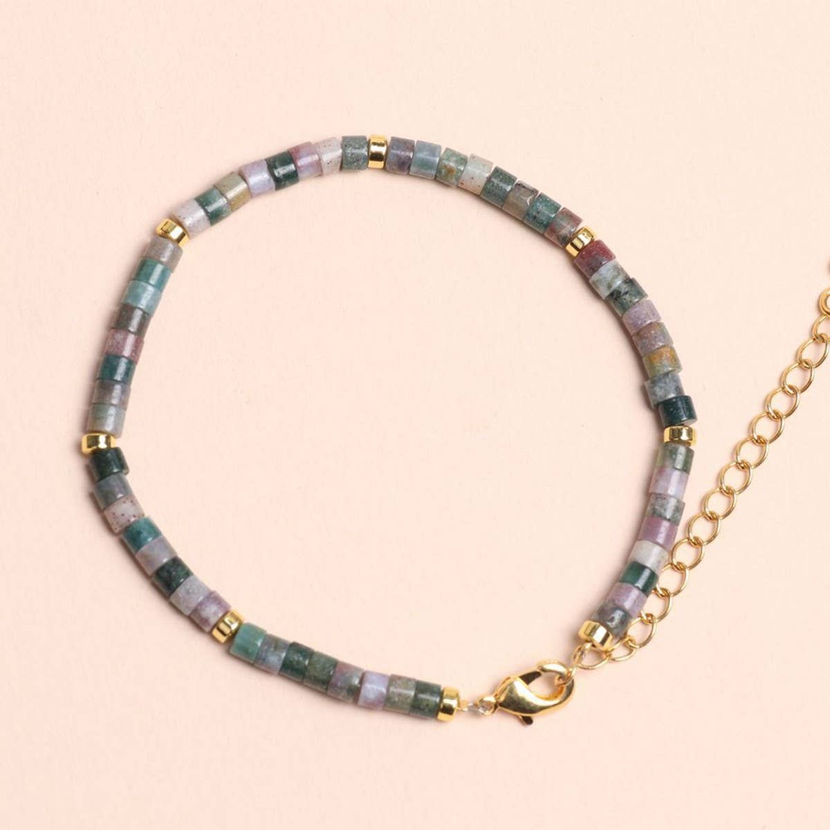 INDIAN TUBE BEAD YOGA FRIENDSHIP BEADED BRACELET_CWAJE3944