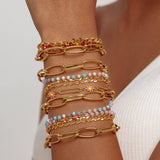 18K STAINLESS STEEL SPLICING CHAIN BRACELET_CWMM3733