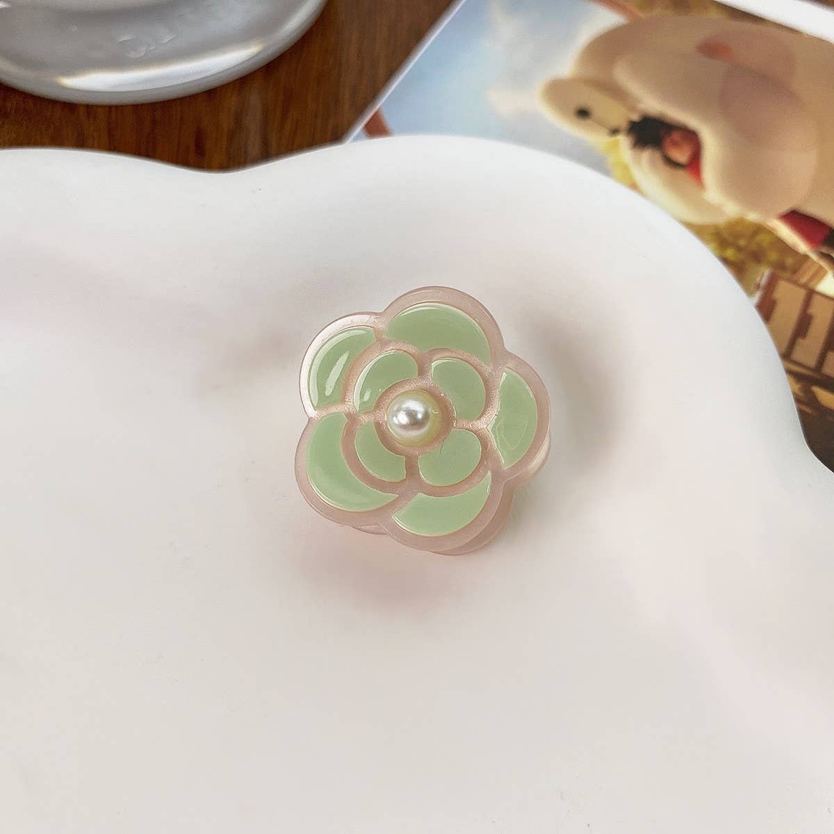 LUXURY HAIR CLIP HEPBURN CAMELLIA MINI CLAW_CWAHA0729