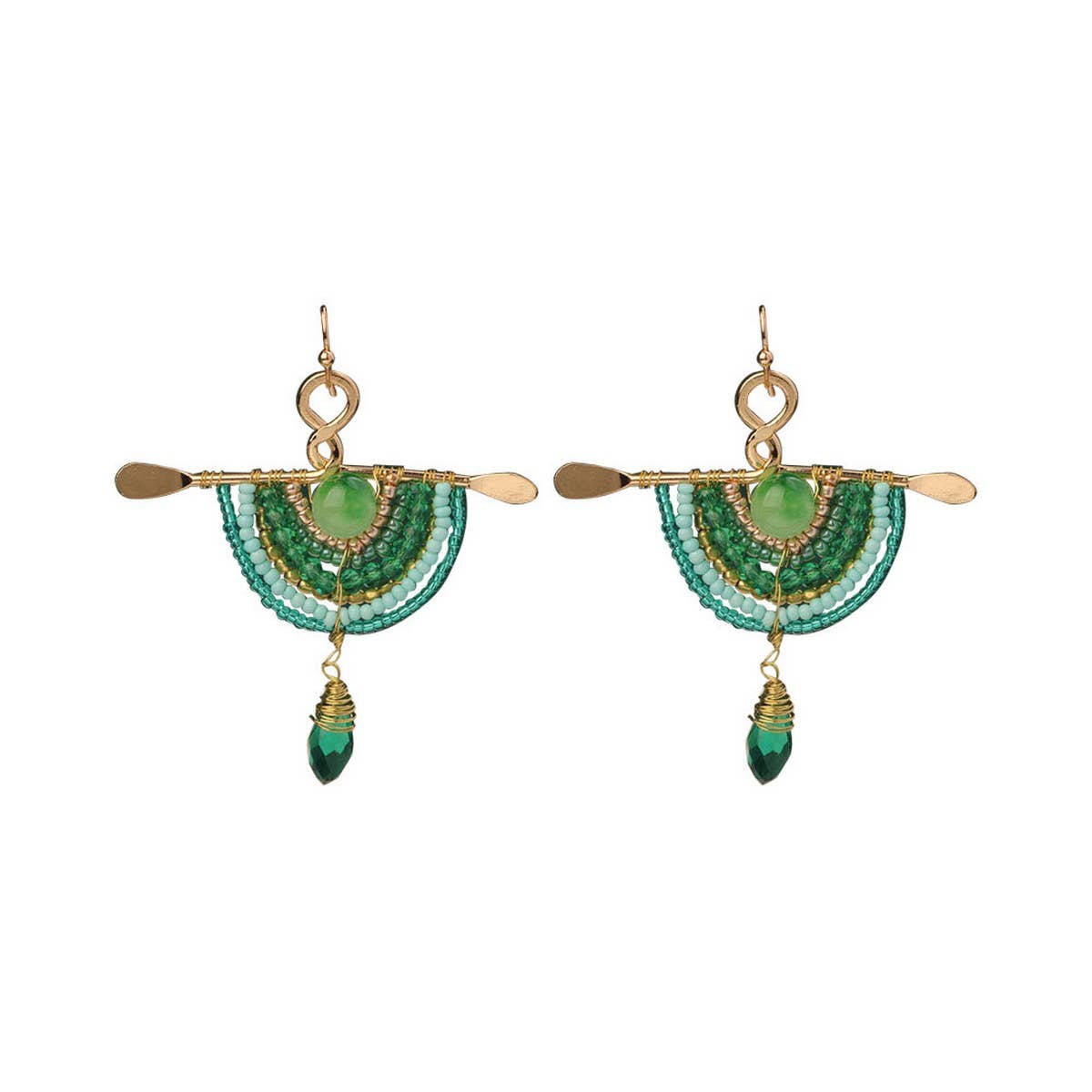 GEOMETRIC DESIGN VINTAGE BRAIDED ETHNIC EARRINGS_CWAJE3988