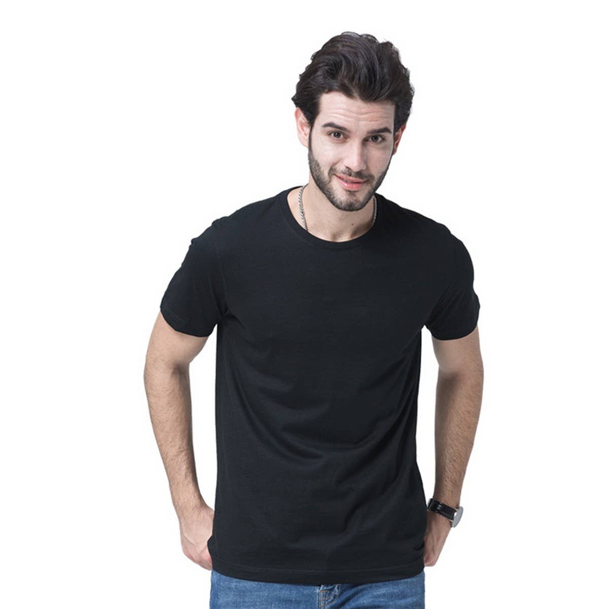 170G SLIM FIT COTTON CREWNECK TEE UNISEX BASIC SHIRT