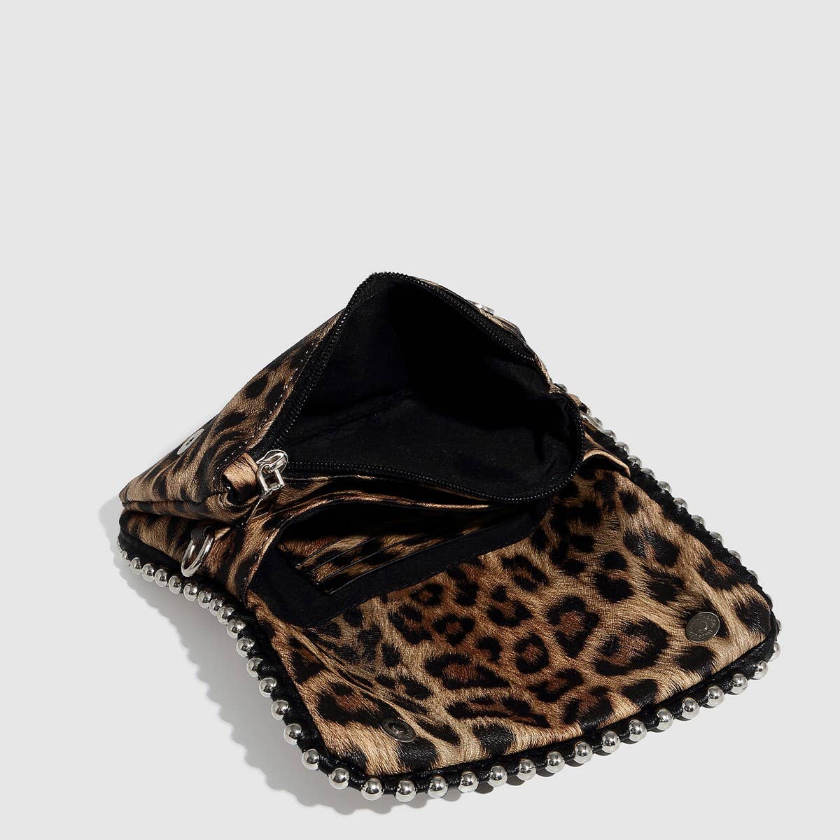 BEADED LEOPARD MINI FLAP CHAIN SHOULDER BAG_CWAB5716