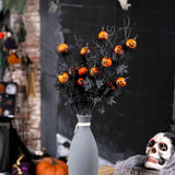 Halloween Black Pumpkin & Maple Leaf Bouquet_Cwmm9824