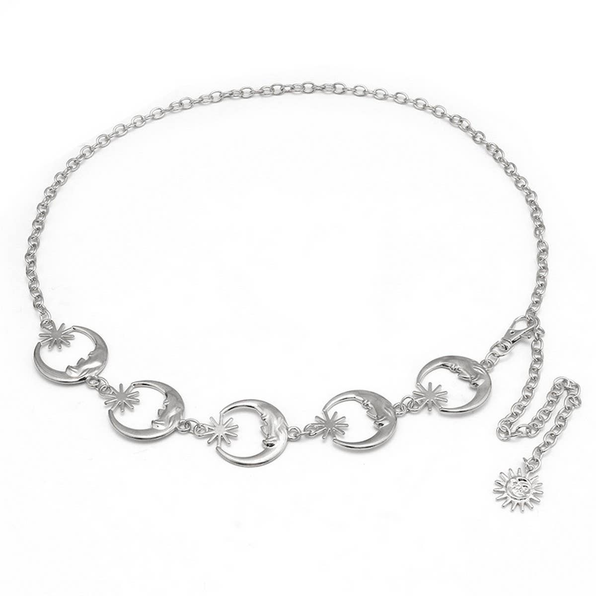 METAL SUNFLOWER WAIST CHAIN BODY CHAIN_CWMM0650