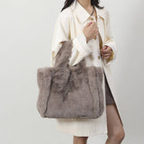Winter Simple Underarm Bag Handbag Plush Bag_Cwab3971
