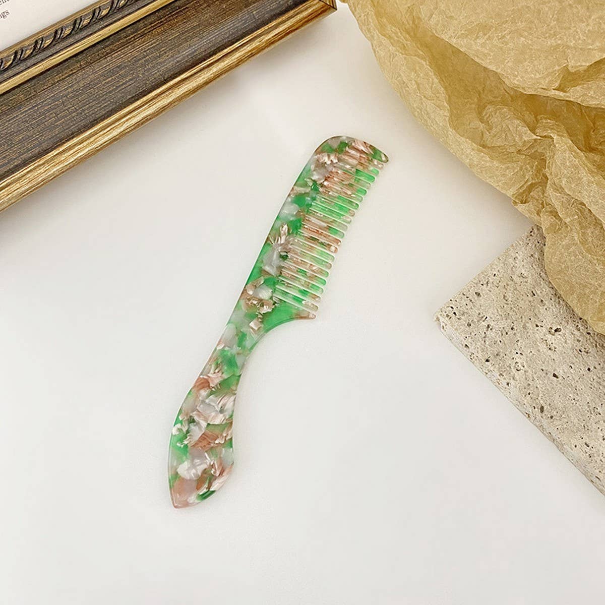 ACETATE HANDHELD COMB VINTAGE COMMUTER STYLE_CWMM6445