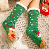 CHRISTMAS ELK MID TUBE PLUSH INDOOR SLIPPERS_CWMS0734