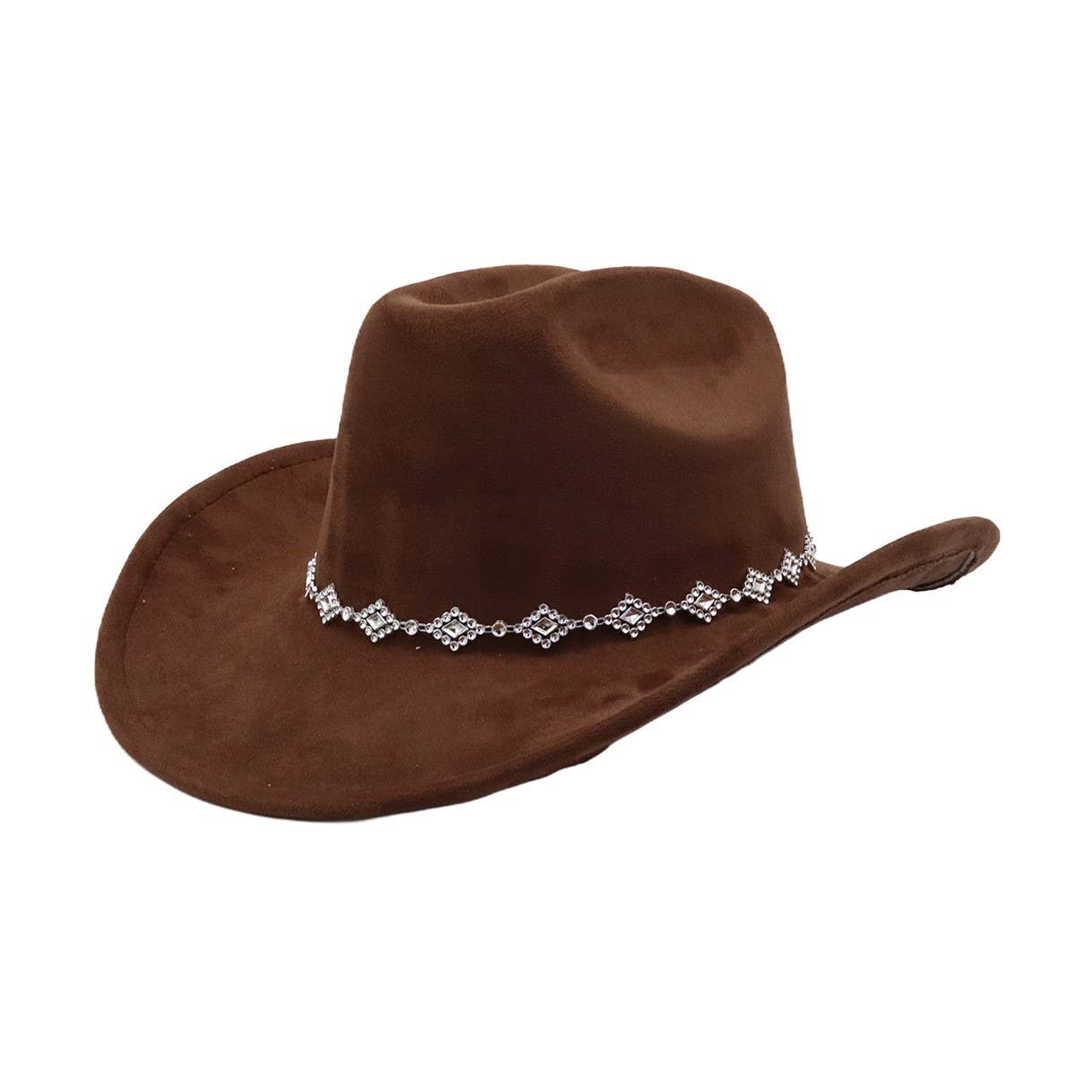 Western Ethnic Suede Cowboy Fedora For Men Women_Cwah04423