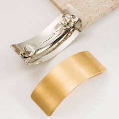 BRUSHED METAL GEOMETRIC SPRING HAIR CLIP CHIC_CWAHA6187