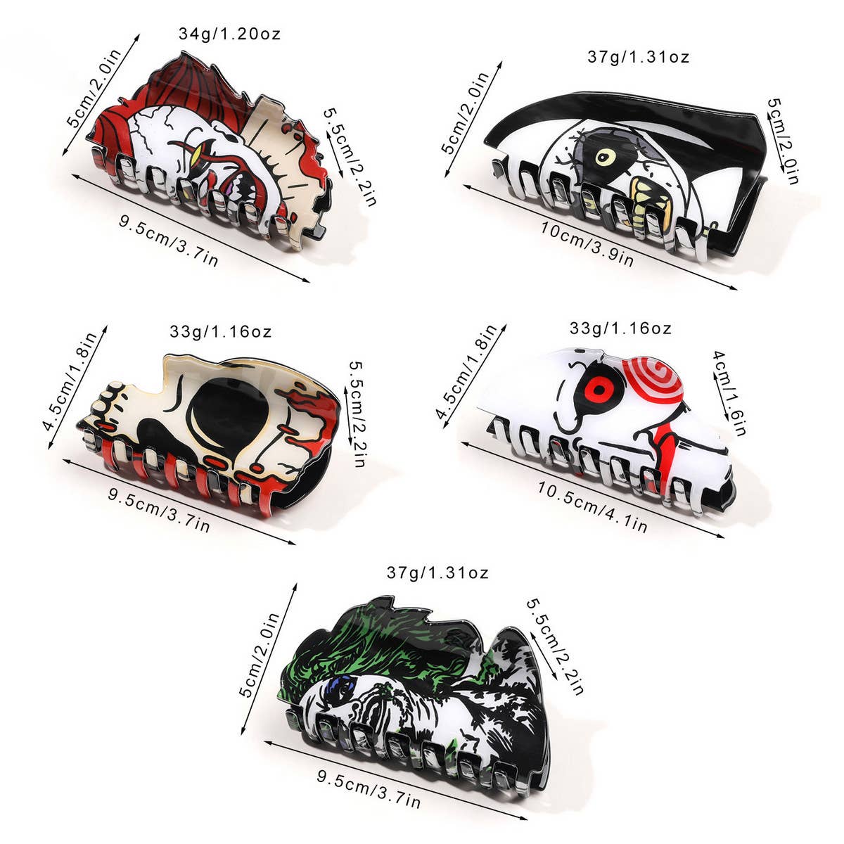 Halloween 9.5Cm Horror Hairpin